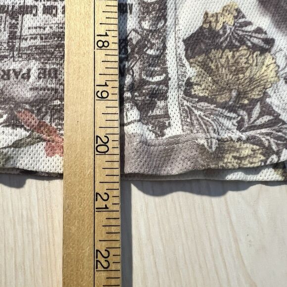 St. John Sport Blouse S USA Open Knit Travel Postage Stamp Preppy Casual Summer - Picture 8 of 10